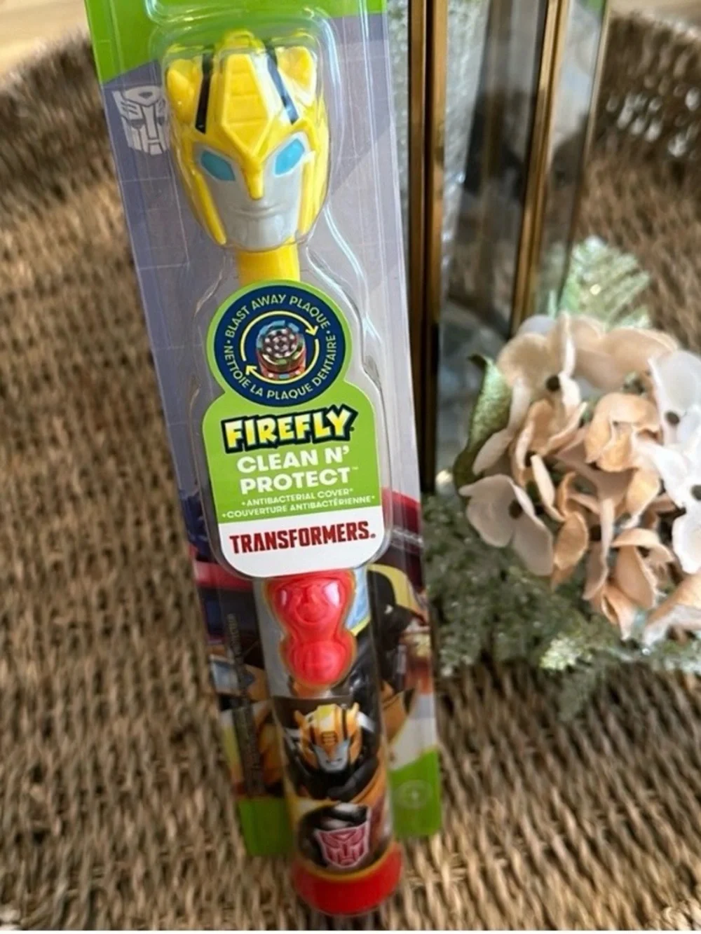 Target Firefly Transformers Yellow Red Kids Electric Toothbrush